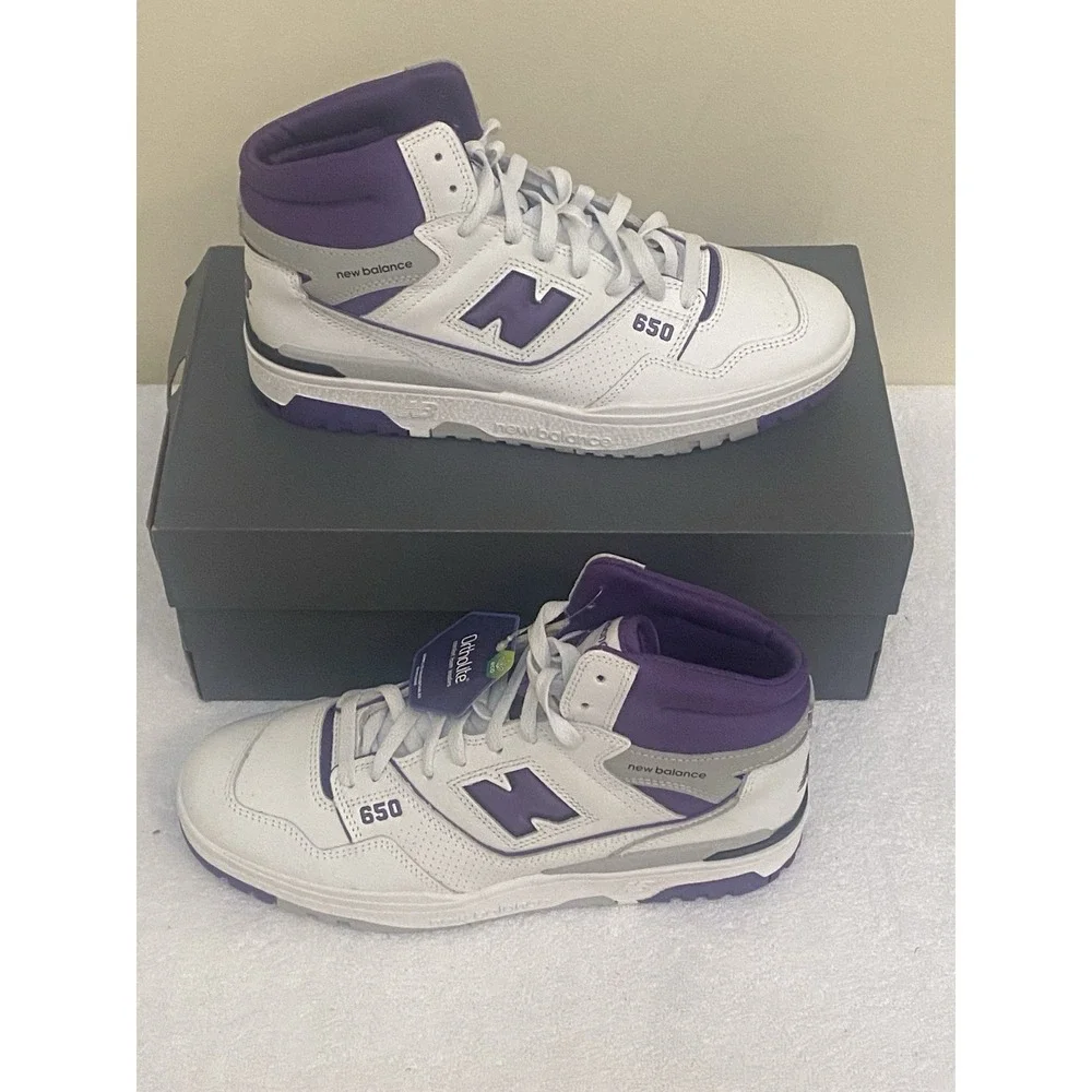 New Balance Men's 650R Interstellar Athletic Shoes‎ Sneakers White Purple Size 9